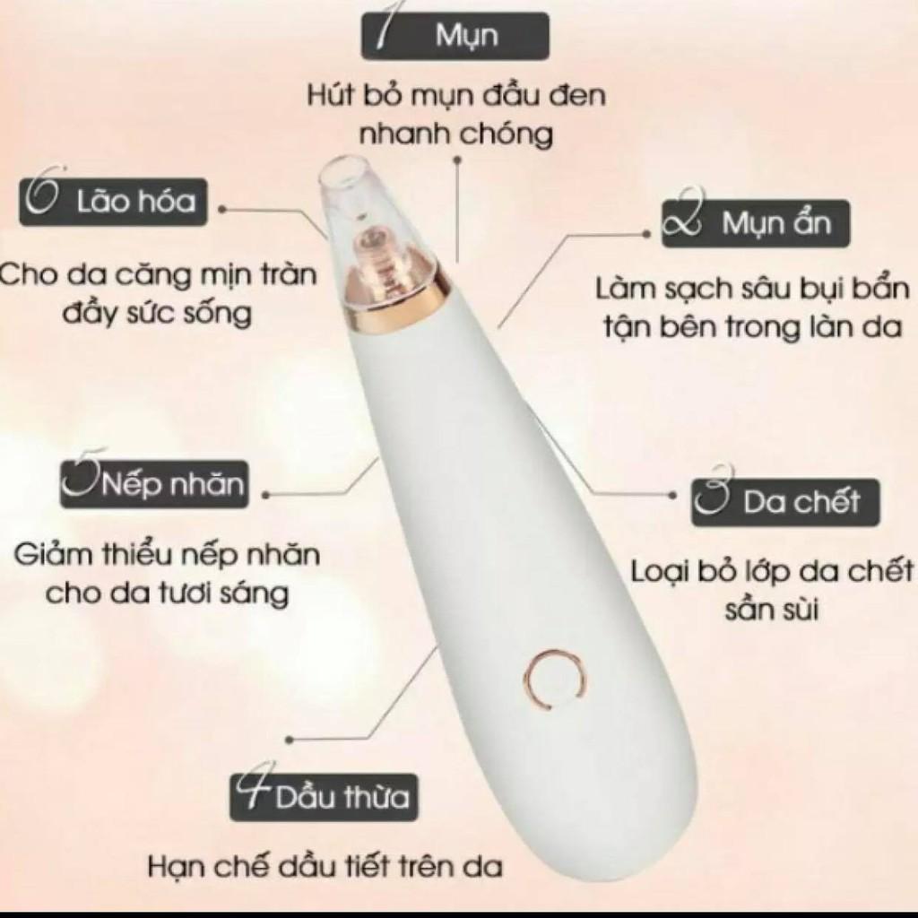 MÁY HÚT MỤN CẦM TAY MINI CAO CẤP LOẠI BỎ TẤT CẢ CÁC LOẠI MỤN ĐẦU ĐEN , TRỨNG CÁ , MỤN ẨN CỰC HIỆU QUẢ NHIỀU CHẾ ĐỘ KÈM 3