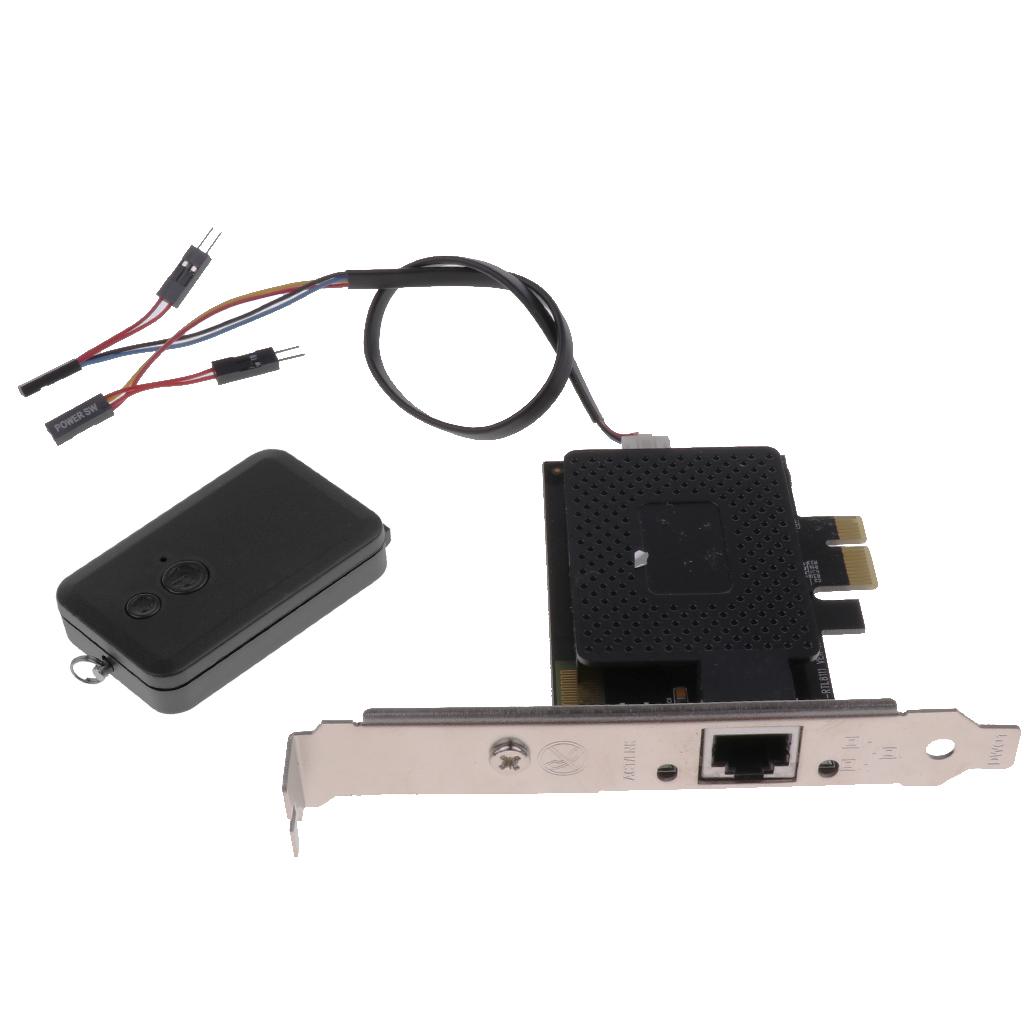 PCI-E Network Controller Card Lan Adapter &Computer Remote Controller