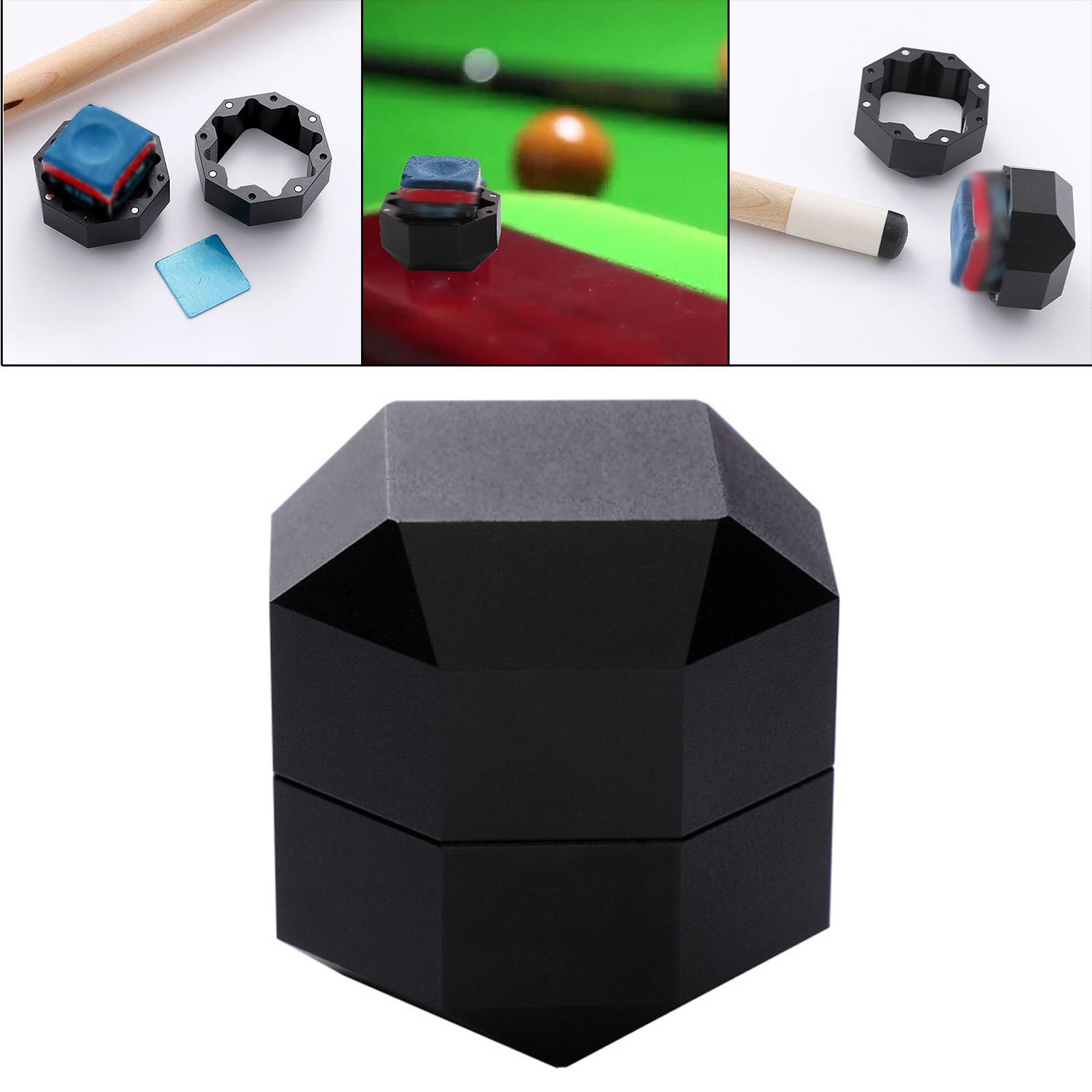 Portable Pool Cue Chalk Holder Billiard Accessories Case Box Container Organizer