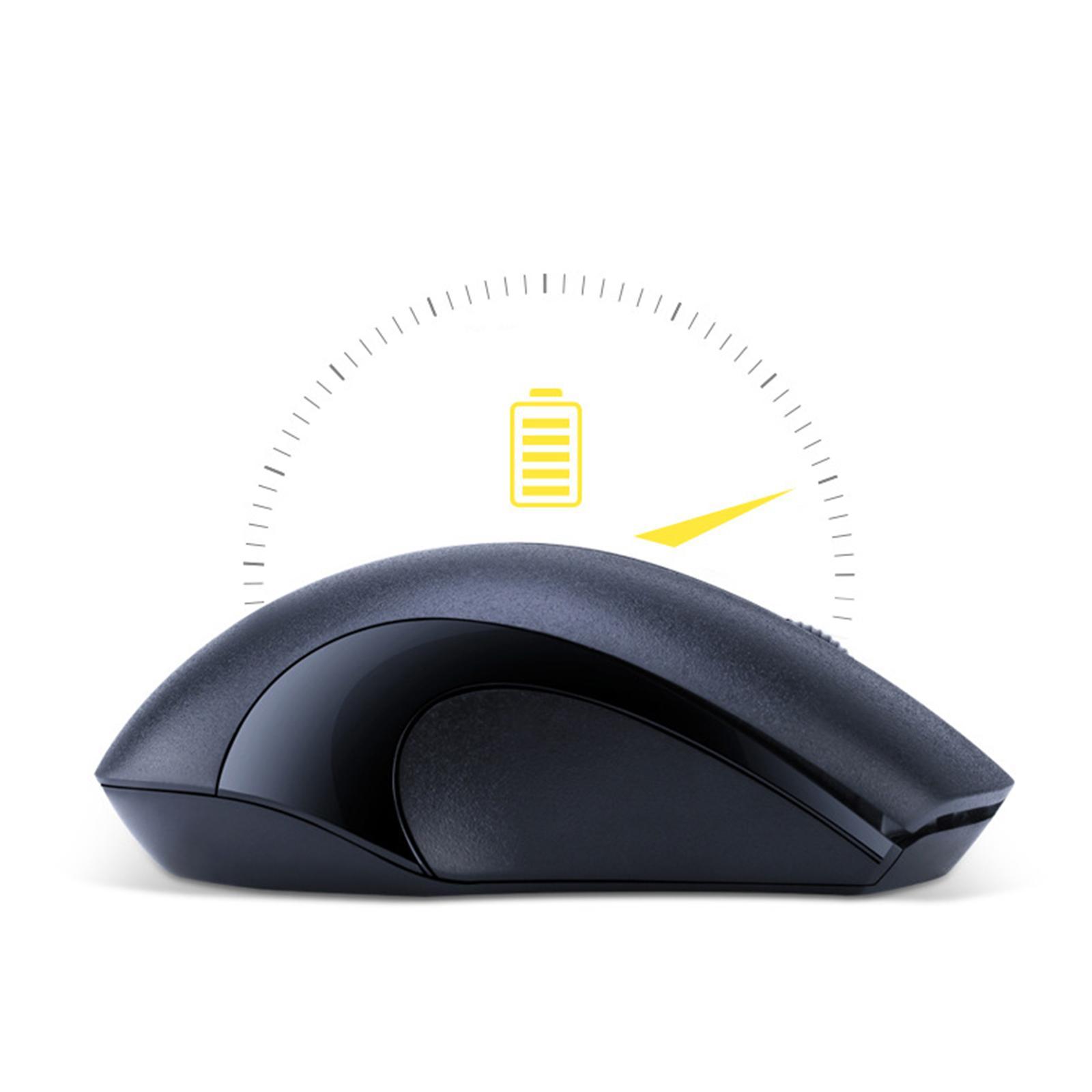 2.4G Wireless Mouse Portable 1200 DPI for Windows for Office Black