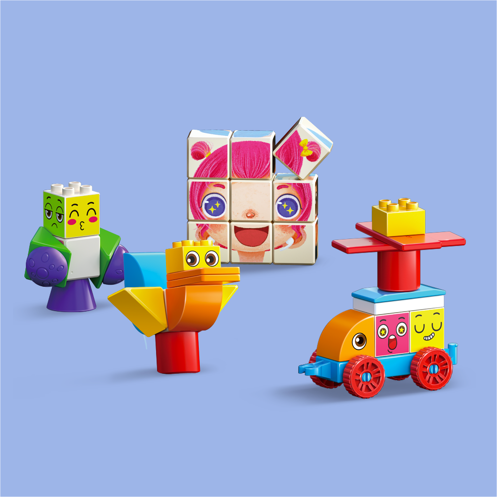 Đồ chơi lắp ráp giáo dục từ tính Logic Alilo Magnetic Building Blocks - Stack & Smile, bộ khối xây dựng từ tính cho trẻ - Hàng chính hãng - An toàn chất lượng quốc tế