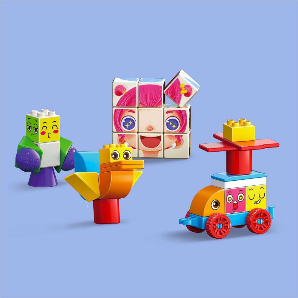 Đồ chơi lắp ráp giáo dục từ tính Logic Alilo Magnetic Building Blocks - Stack &amp; Smile, bộ khối xây dựng từ tính cho trẻ - Hàng chính hãng - An toàn chất lượng quốc tế