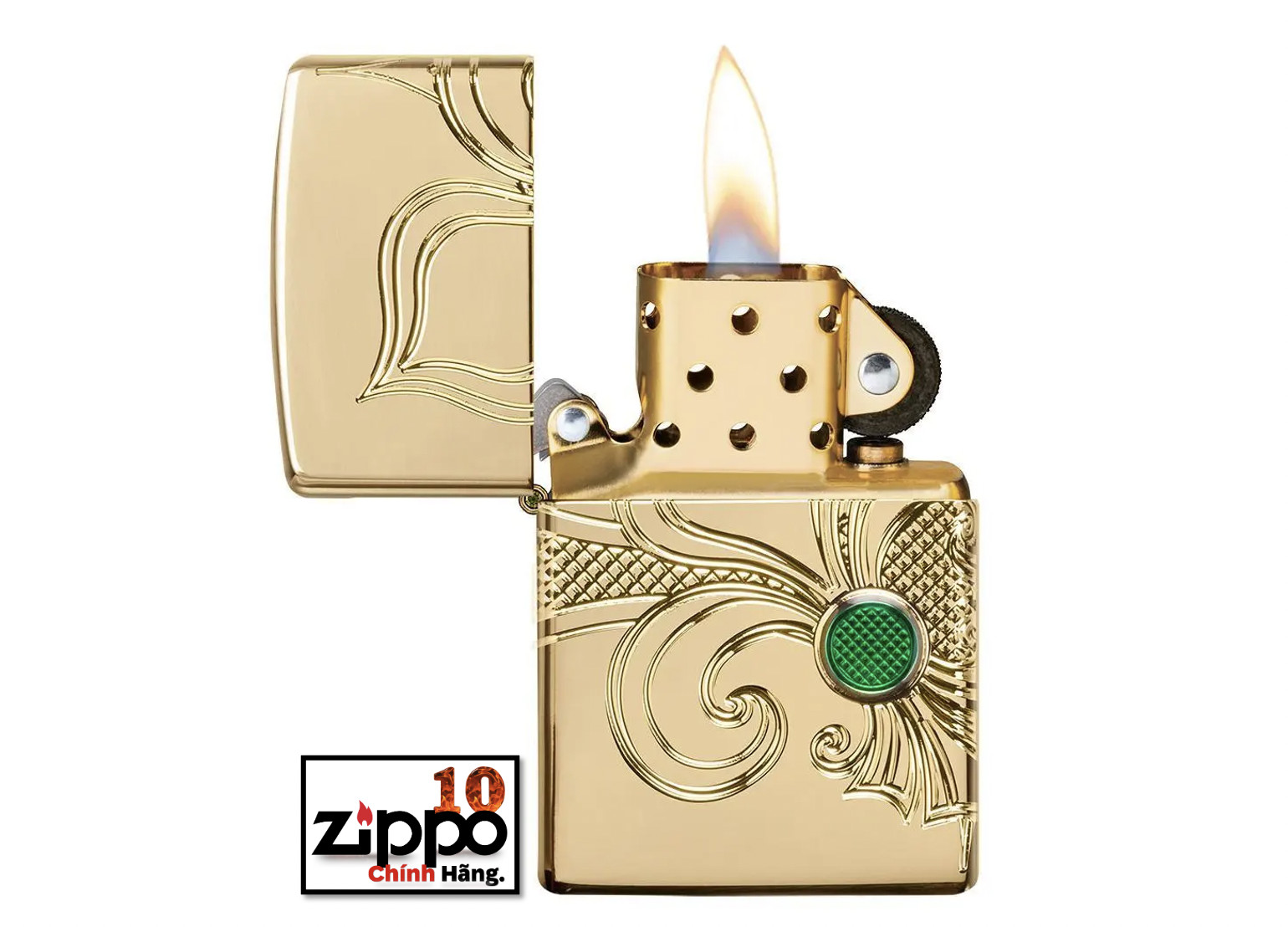 Bật lửa ZIPPO 49108 Armor Fleur-de-lis Design - Chính hãng 100%