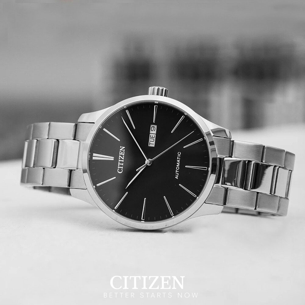 Đồng Hồ Nam Citizen Dây Thép Không Gỉ NH8350-83E - Mặt Đen