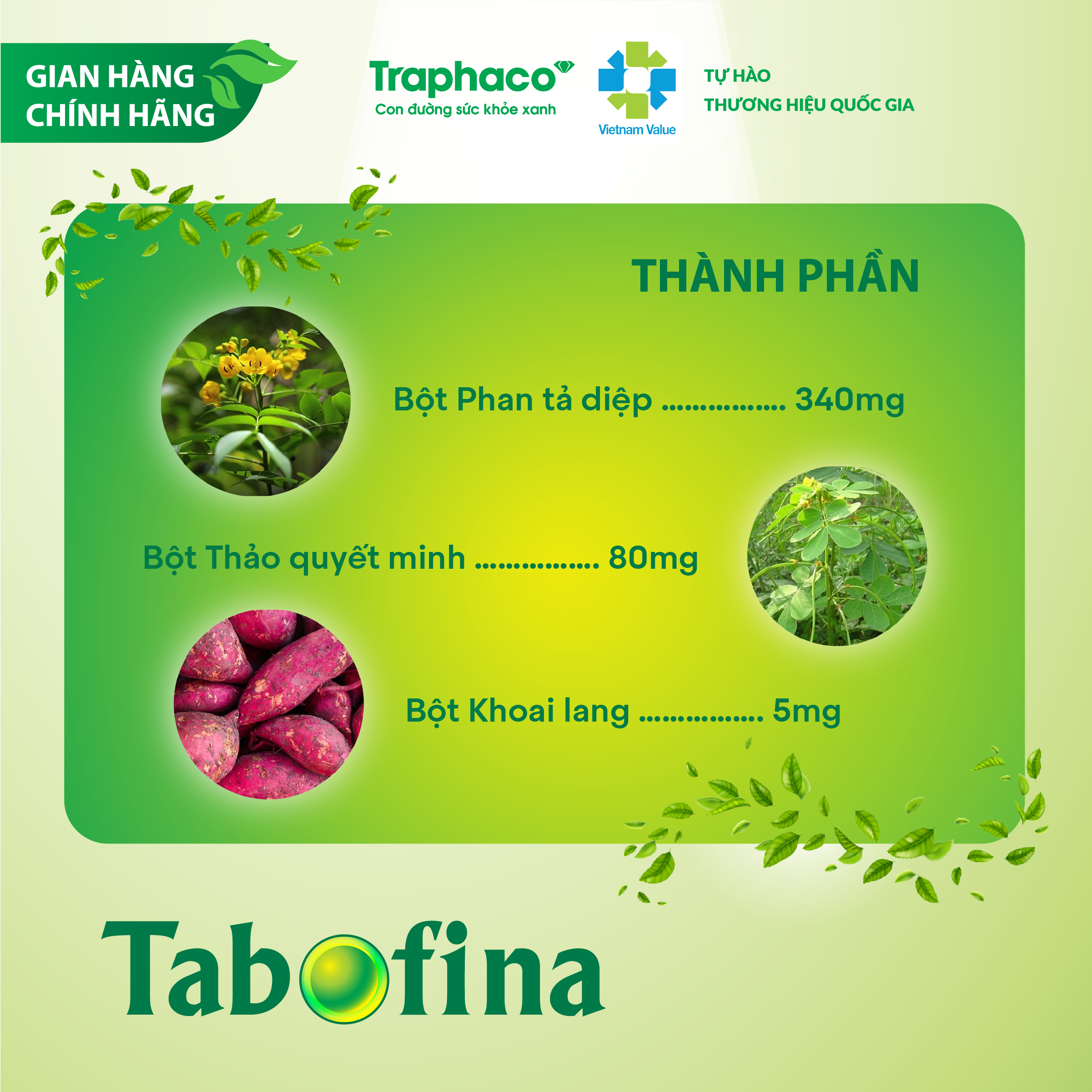 TABOFINA - NHUẬN TRÀNG - GIẢM NGUY CƠ TÁO BÓN