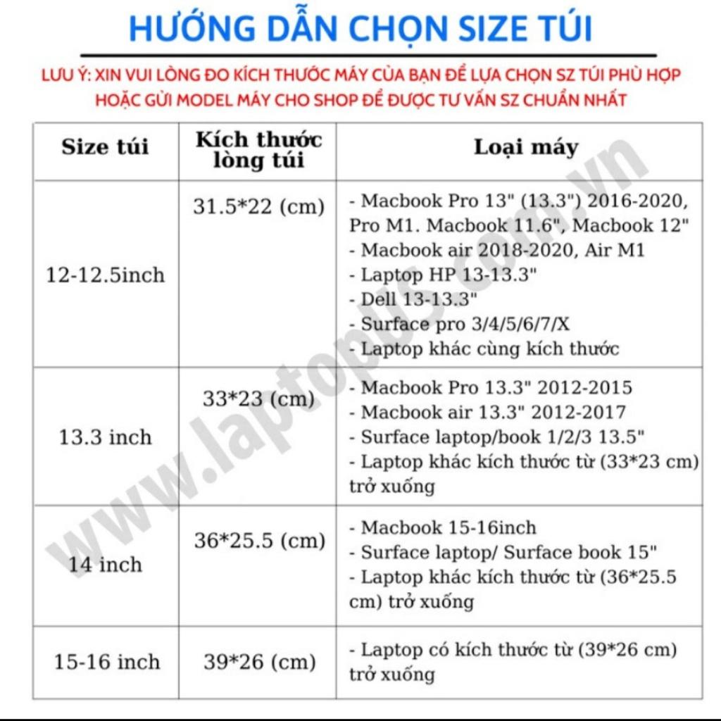 Túi Chống Sốc Chống Trầy Laptop Đệm Lót Dầy Mịn