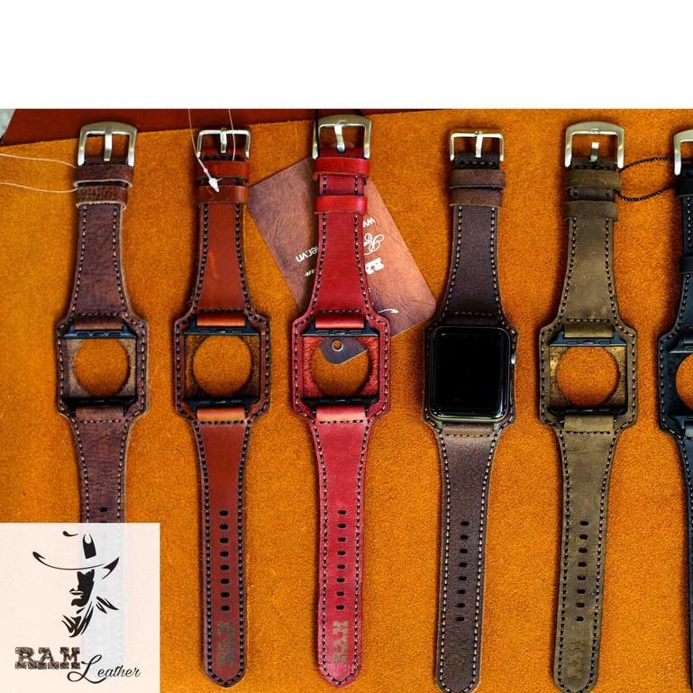 Dây đồng hồ da bò thật bundstrap apple watch bx cao cấp-chính hãng RAM leather