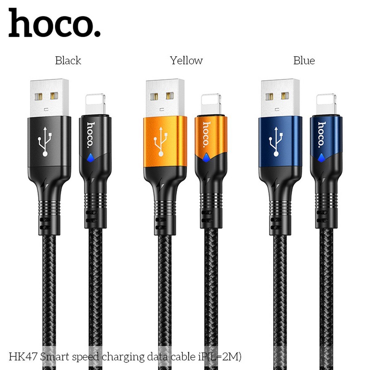 Cáp Sạc Nhanh Dành cho Hoco. HK47 3A Cho IP Dây Dài 2M Hàng Chính Hãng