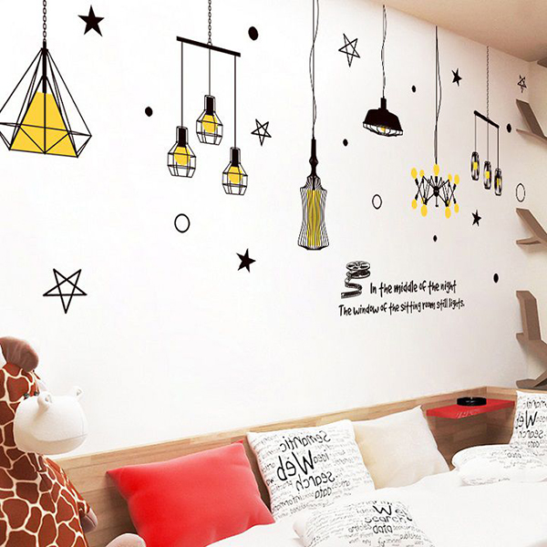 Decal Dán Tường Đèn Treo 4 DKN066