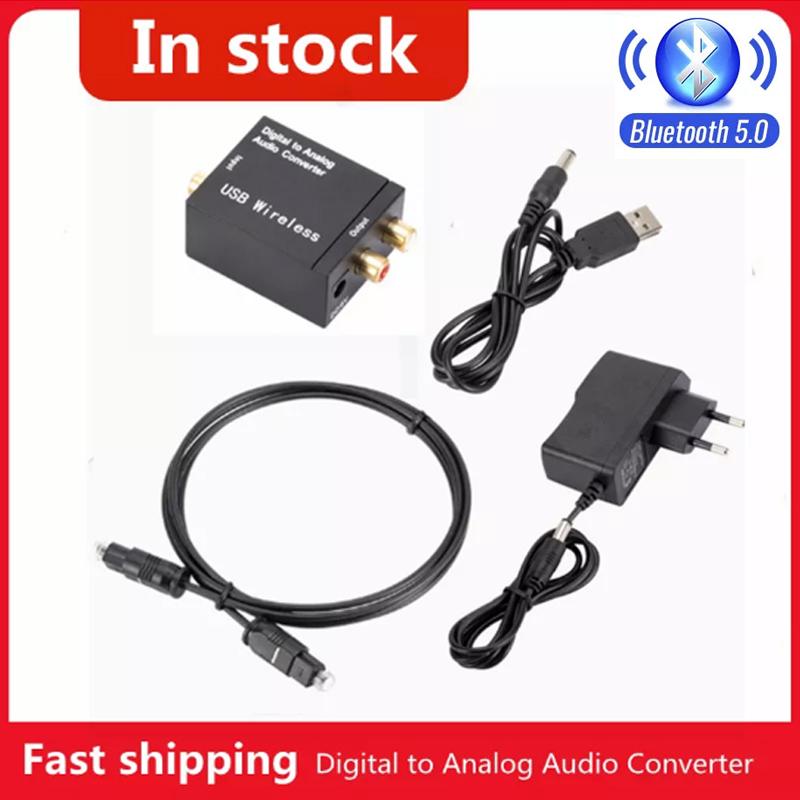 Bộ chuyển đổi âm thanh kỹ thuật số sang tương tự Bluetooth 5.0 sợi quang Toslink Toslink tín hiệu đồng trục với bộ khuếch đại DAC bộ giải mã DAC RCA R/L