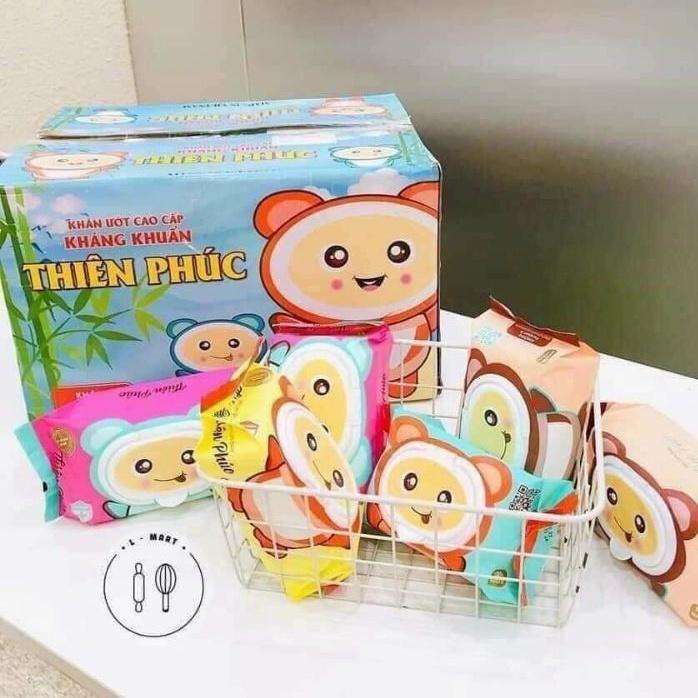 Khăn giấy ướt baby Thiên Phúc 120 tờ hình gấu siêu dai mềm mịn không mùi cho bé ( 5 GÓI )