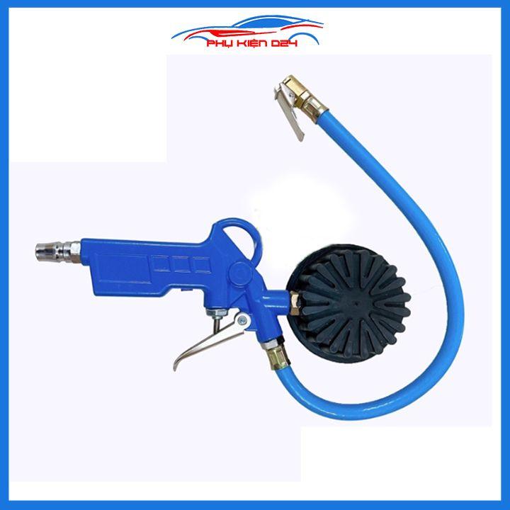 Tay bơm lốp xe có đồng hồ đo bằng Dầu Teng Hui tay cầm dạng súng