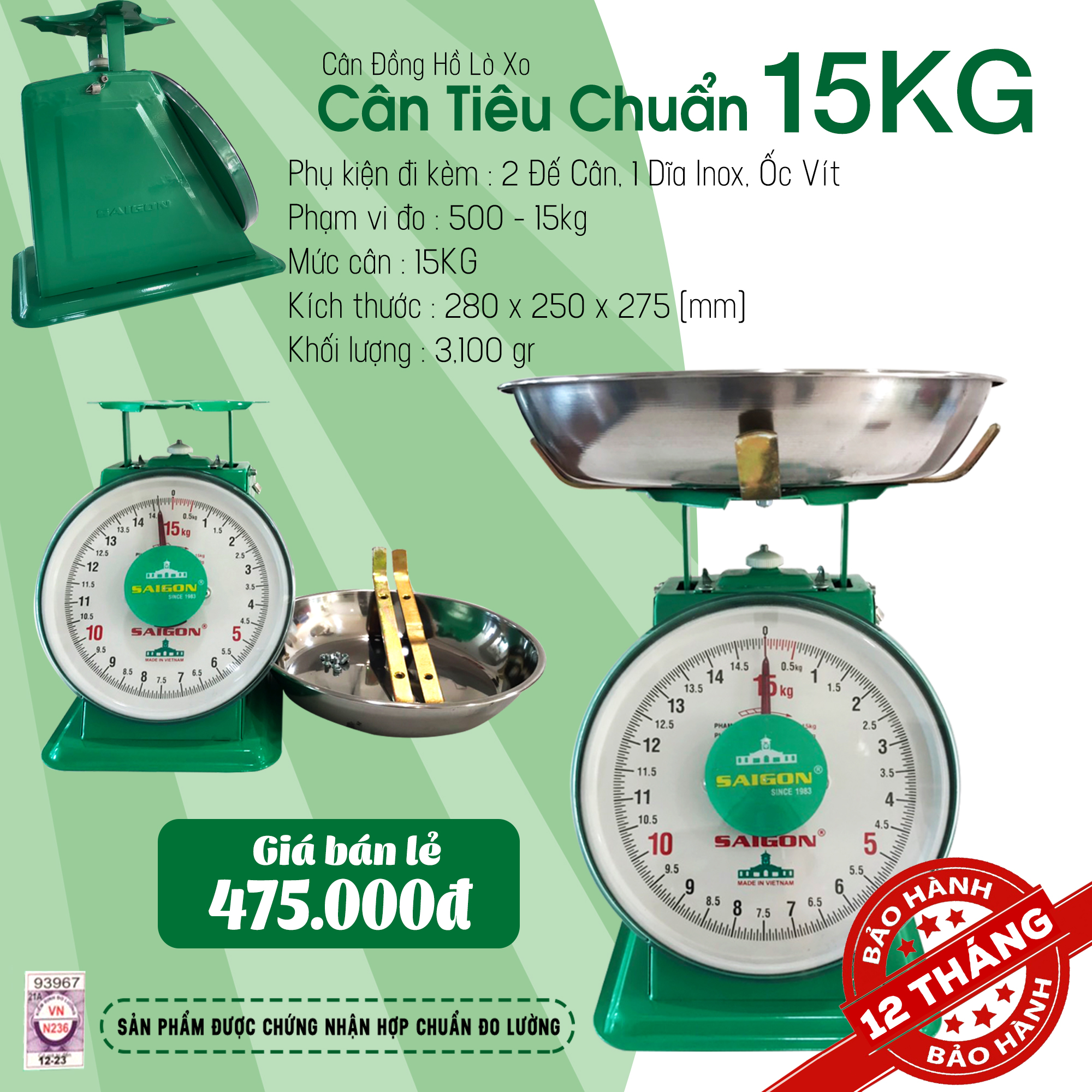 Cân Tiêu Chuẩn 15KG