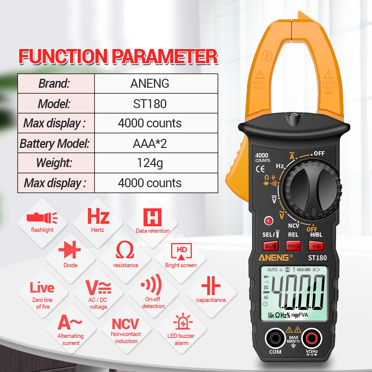 Đồng hồ đo điện vạn năng đo AC DC sửa chữa điện, màn hình LCD, thông số điện tủ