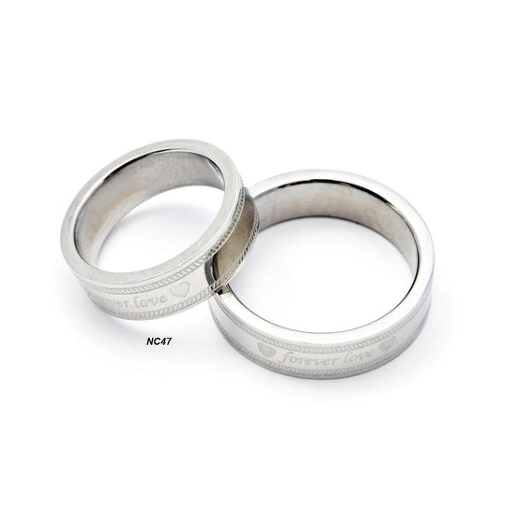 KHẮC TÊN Nhẫn cặp tình nhân rẻ NC47 giá 1 chiếc