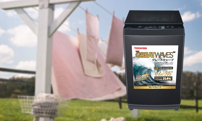 Máy giặt Toshiba Inverter 9 Kg AW-DK1000FV(KK) - Bỏ và lấy áo quần dễ dàng