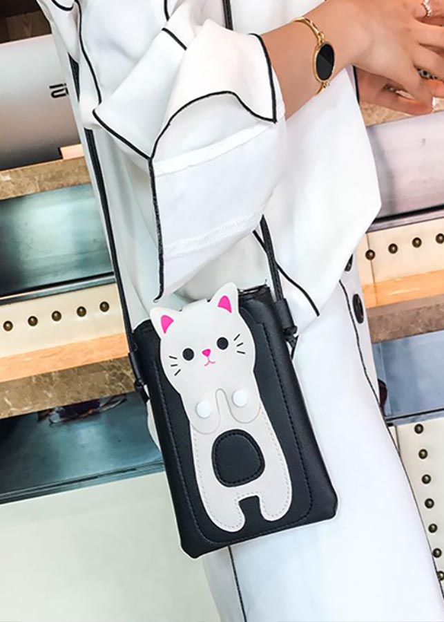 Túi đựng điện thoại - túi đeo chéo mini bag hình chú mèo đáng yêu