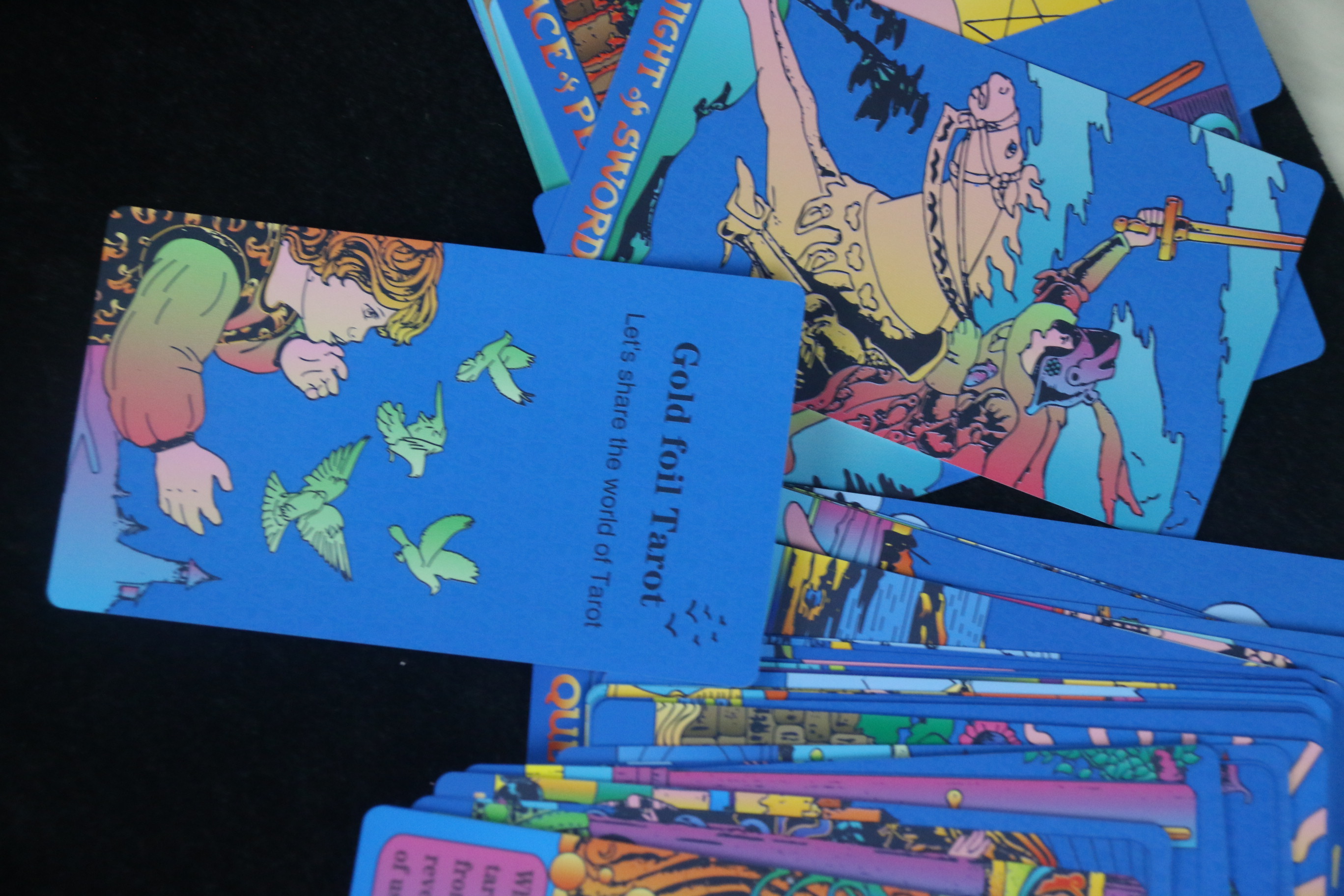 Bài  god foild tarot xanh dương