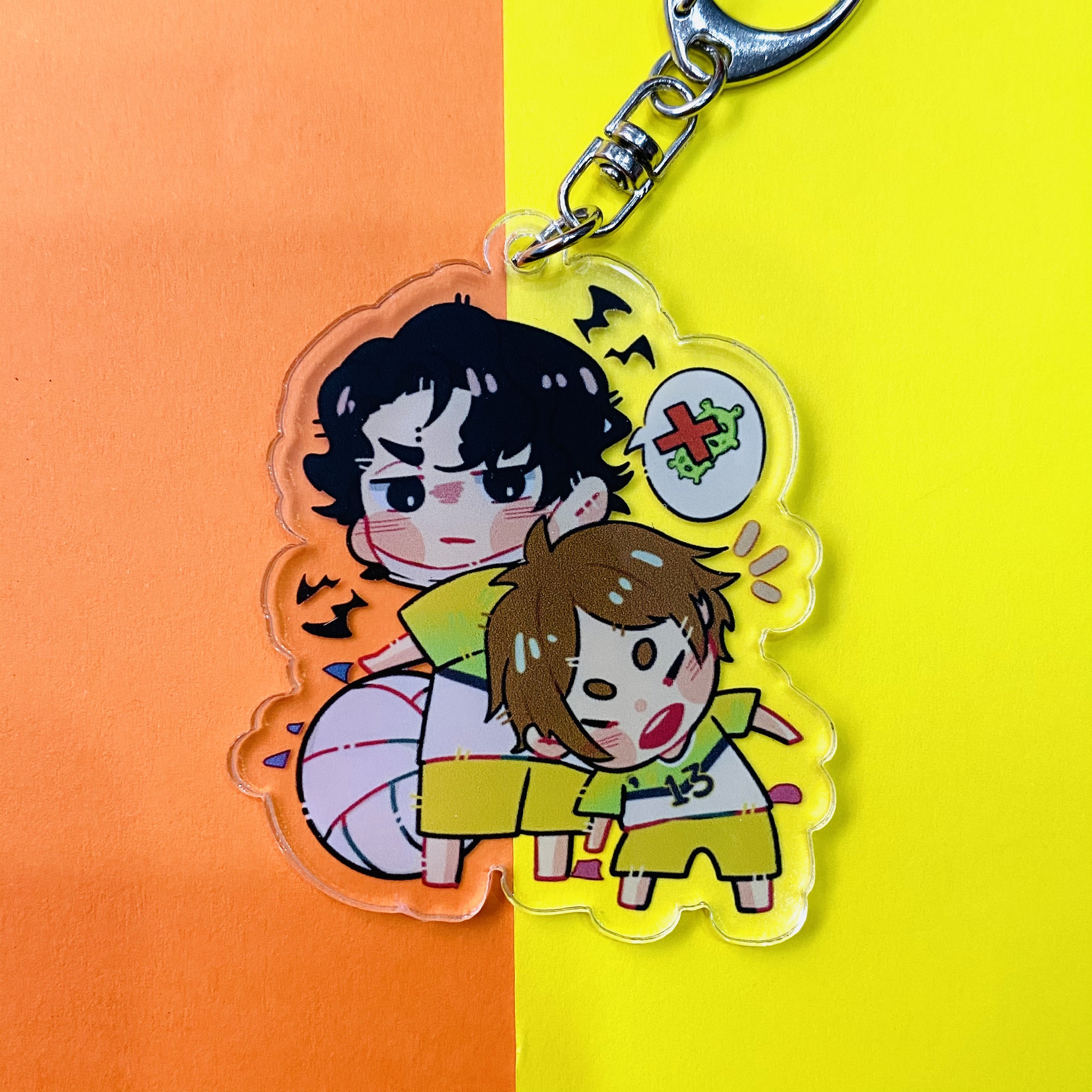 ( Mica trong acrylic ) Móc khóa Haikyuu!! Vua bóng chuyền ver couples quà tặng xinh xắn dễ thương chibi anime (MẪU GIAO NGẪU NHIÊN)