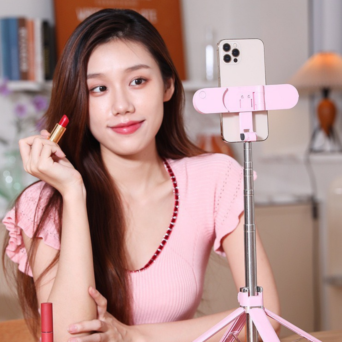 Gậy chụp ảnh Selfie kiêm Tripod Cao 1.3m đa năng có remote Bluetooth Tích hợp chân đế hợp kim kẽm chắc chắn