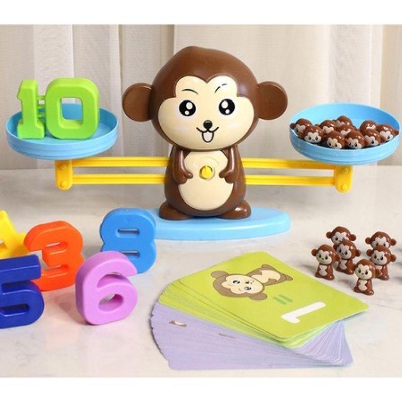 Đồ Chơi Montessori- Đồ Chơi Giáo Dục Thông Minh- Ếch/ Khỉ Cân Bằng Trọng Lượng Hỗ Trợ Trẻ Học Toán Và Phép Tính