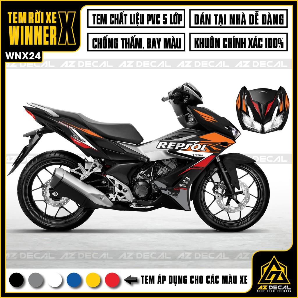 Tem Rời Dán Xe Winner X Mẫu Repsol 03 | WNX24 | Decal Chế Xe Máy Chất Liệu PVC Cao Cấp