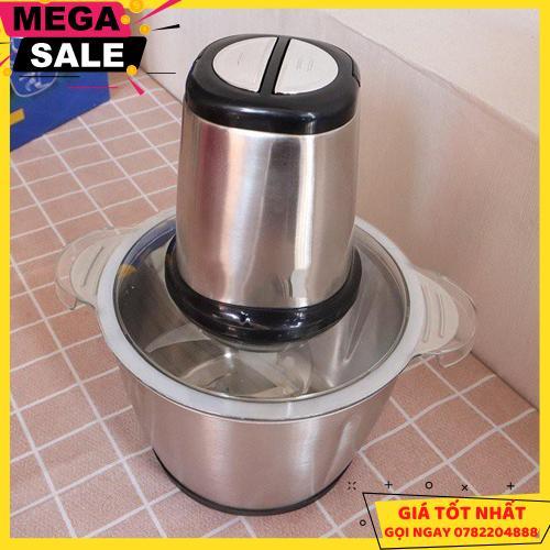 Máy Xay Thịt Inox 304 2L Siêu Mạnh Mẽ Sang Trọng, Xay Tất Tần Tận Nghiền Nát Mọi Thứ - Giao Hàng Toàn Quốc