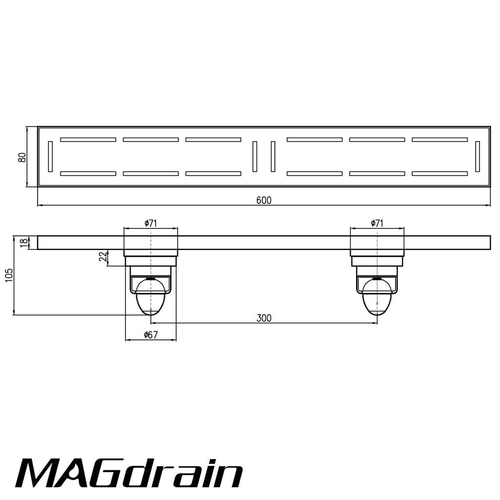 THOÁT SÀN NGĂN MÙI MAGDRAIN J600Q8-B