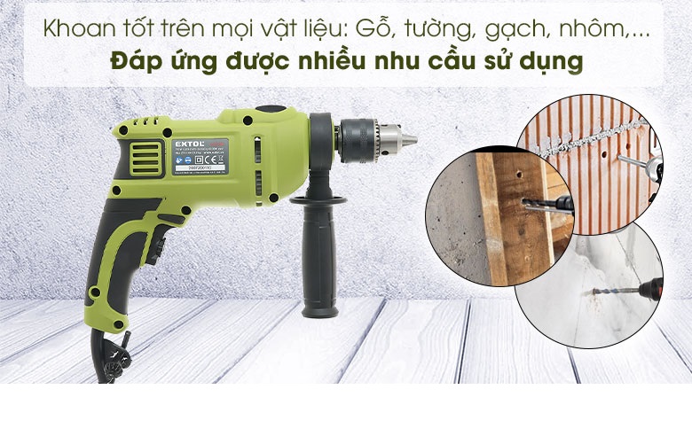 Máy khoan động lực điện 13mm Extol 401182 750W- Hàng chính hãng