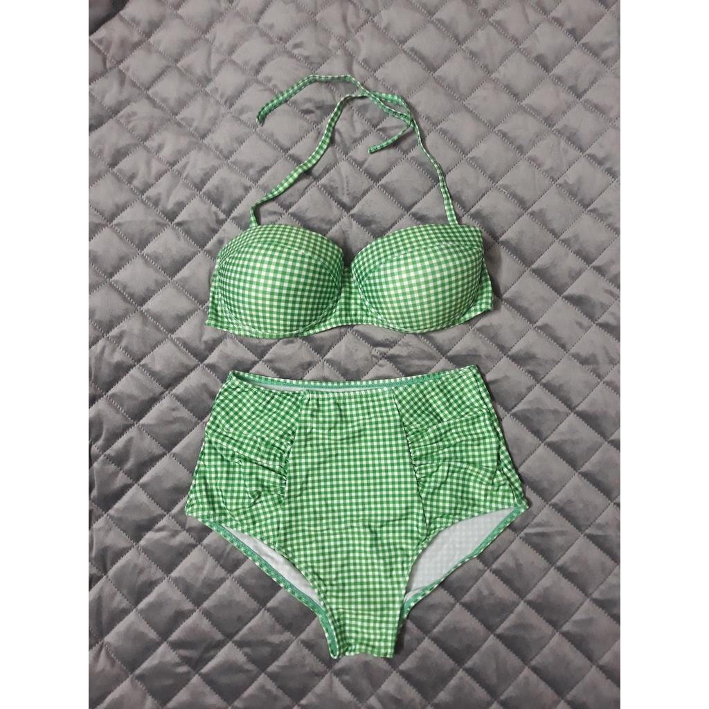 BIKINI CARO DỄ THƯƠNG - CARO HỒNG,XL: 60kg - 65kg