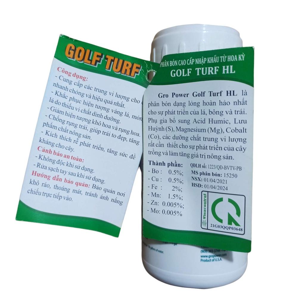 Phân bón vi lượng GOLF VÀ TURF GRO-POWER nhập khẩu mỹ lọ 240 ml rất tốt cho Lan,kiểng lá