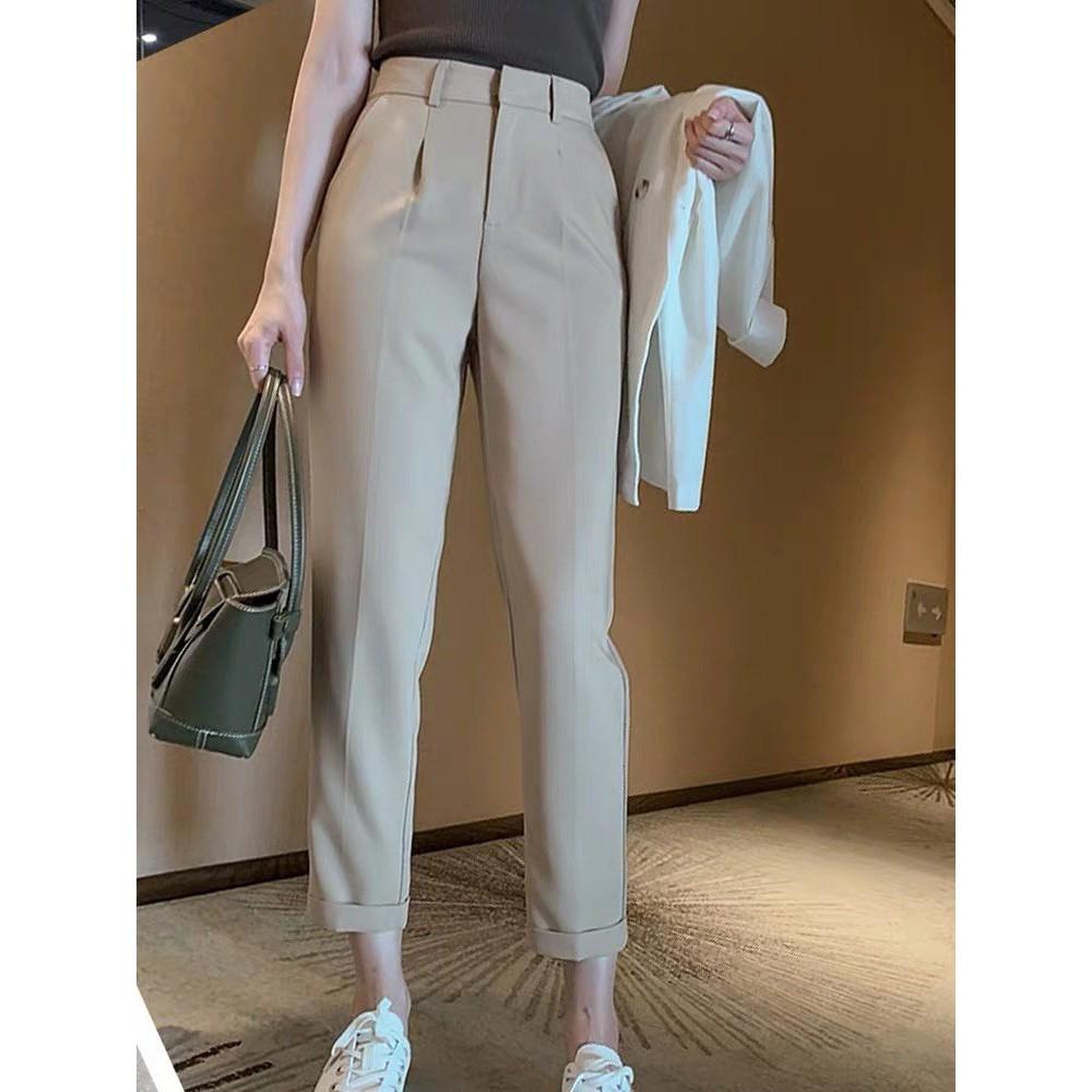 QUẦN BAGGY CÔNG SỞ GẤU GẬP CHẤT TUYẾT MƯA FROM ĐẸP DÁNG CHUẨN THỜI TRANG BANAMO FASHION QUẦN BAGGY GẤU GẬP 8327