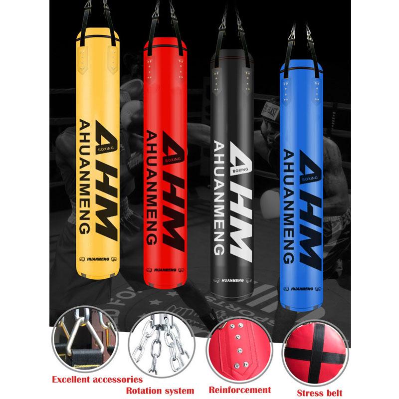 180/150 Cm Nặng Sanda Boxing Bao Cát MMA Đấm Boxing Túi Da PU Bao Cát Taekwondo MMA Boxing Huấn Luyện Đấm Túi bộ Color: 180cm Blue