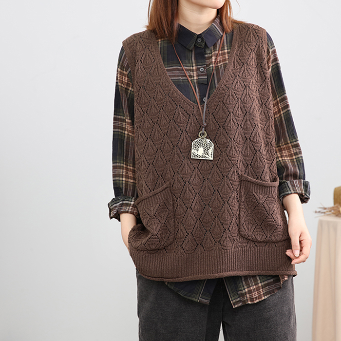 Áo ghile len mỏng mua thu, thời trang phong cách Nhật