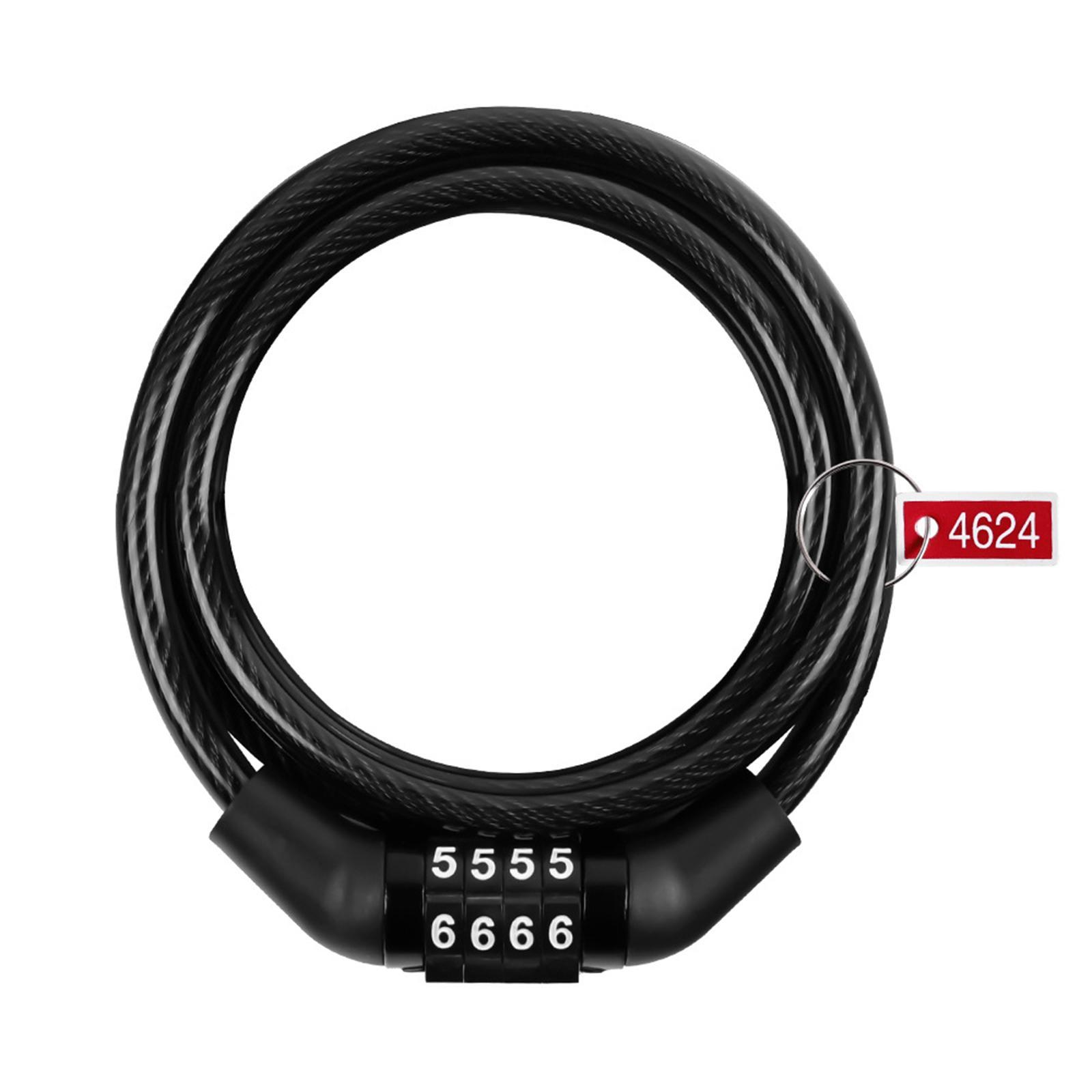 Lock Cable 4 Digit Resettable Bike Lock Cable