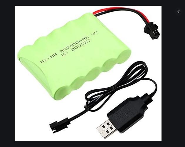 Pin xe điều khiển Pin kèm sạc usb 6v 2400mah đồ chơi điều khiển