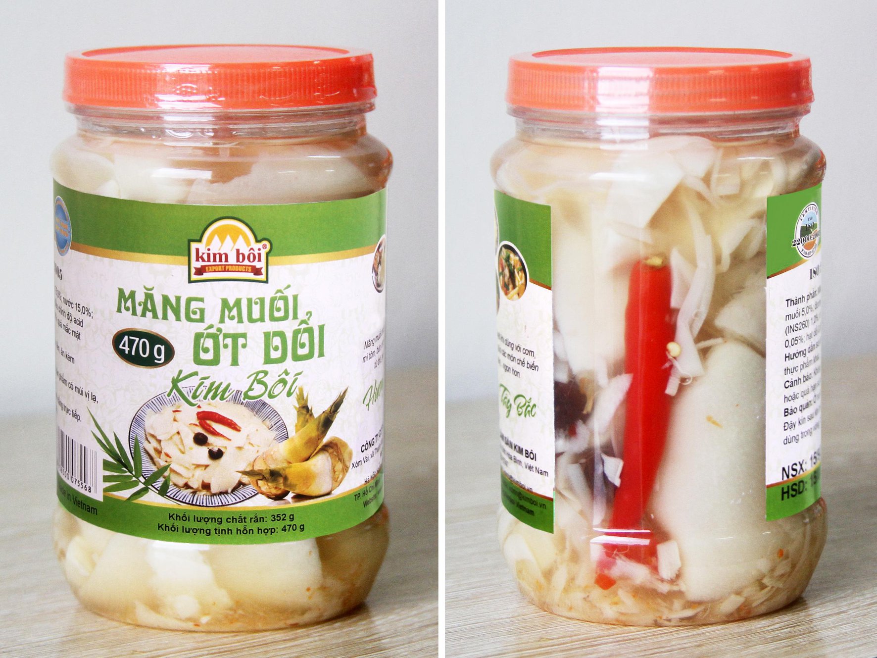 Măng Muối Ớt Dổi Kim Bôi 950g