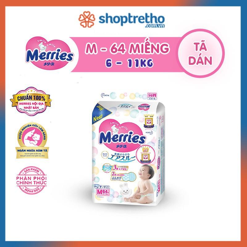 Tã dán Merries M64 Nhật Bản (cho bé từ 6-11kg)