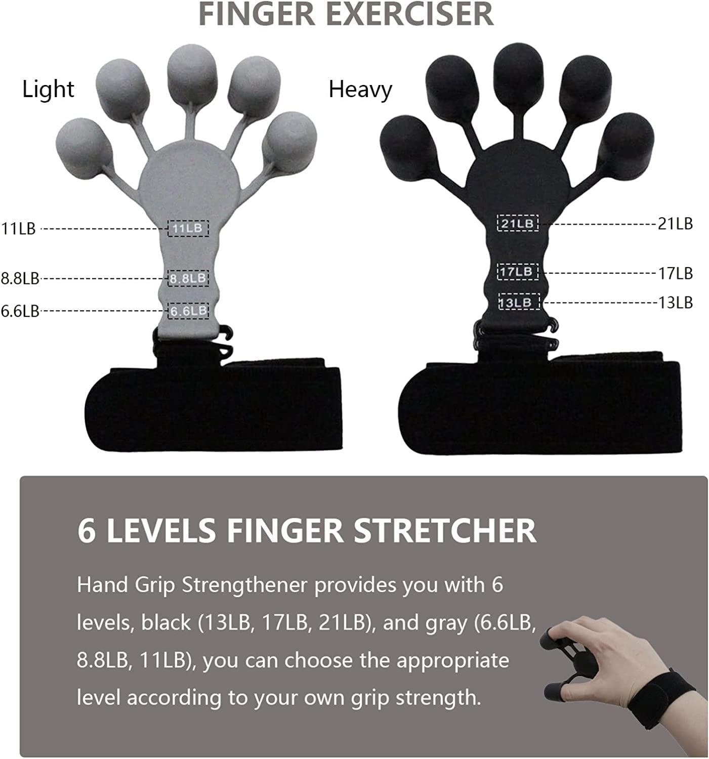 1PCS Silicone nắm chặt tay cầm ngón tay Cánh tay tay cầm tay Huấn luyện tập thể dục Huấn luyện tập thể dục và tập thể dục Tăng cường sức mạnh Color: Grey