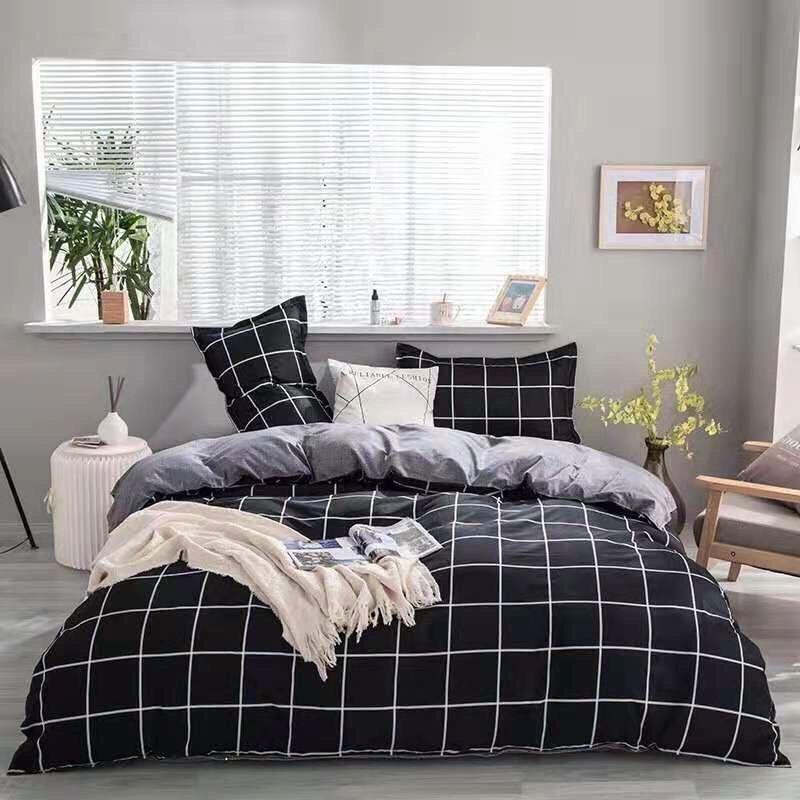 Bộ chăn ga gối caro Cotton Poly cao cấp GenZ Bedding, chăn ga Hàn Quốc, miễn phí bo chun drap ga giường theo yêu cầu