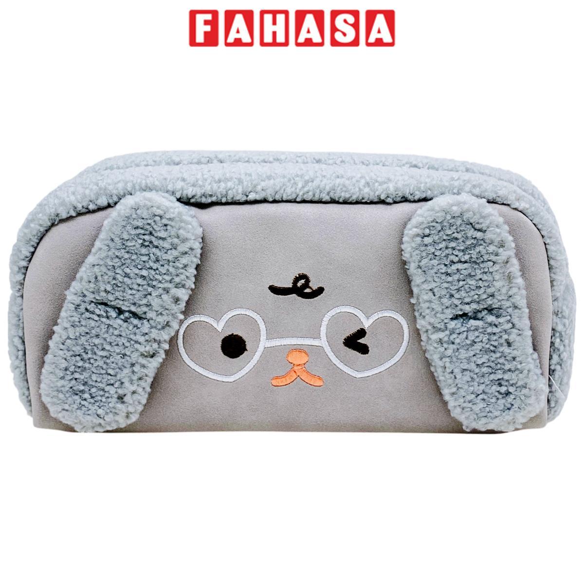 Bóp Viết Vải Thỏ Đeo Kính Xám - 7648