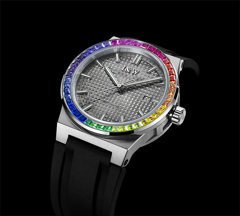 Đồng hồ nam chính hãng I&amp;W Carnival 716G-T4 hàng mới fullbox ,Kính sapphire chống xước,Chống nước 50m,Bảo hành dài hạn,Máy cơ ( Automatic),dây cao su chống nước tuyệt đối