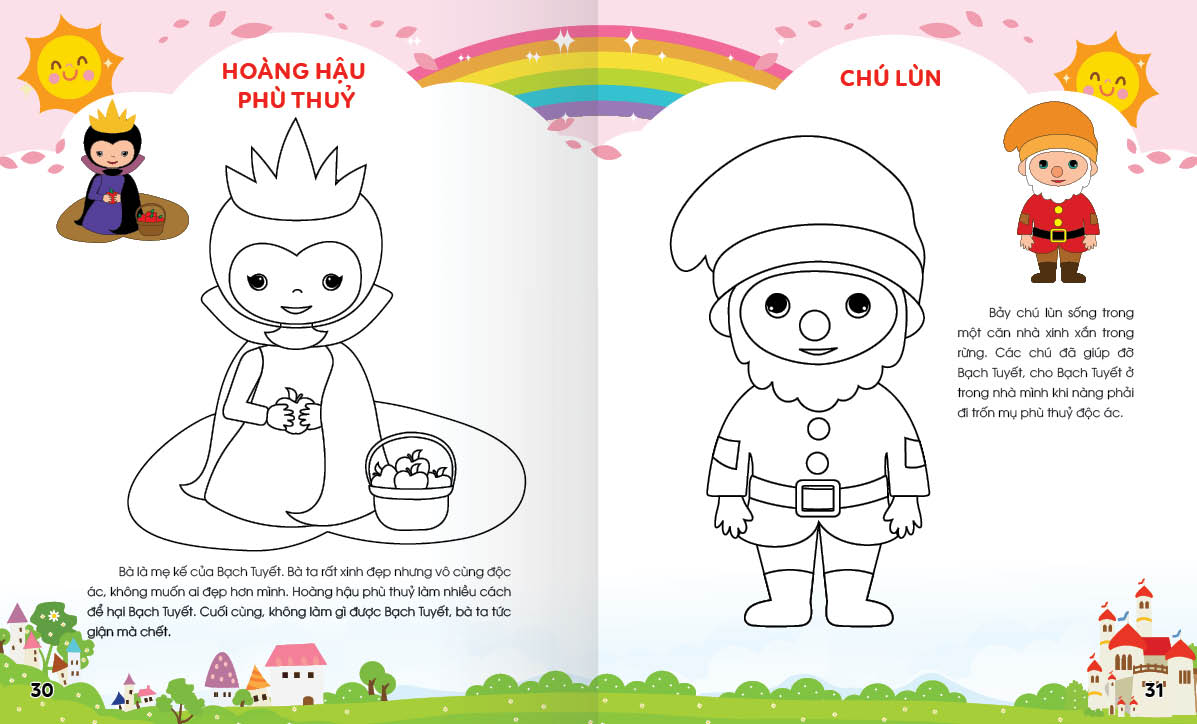 Sách - Colouring 365 ngày Tô màu - KHÁM PHÁ THẾ GIỚI PHÁT TRIỂN TRÍ TUỆ - Công chúa, Hoàng tử...