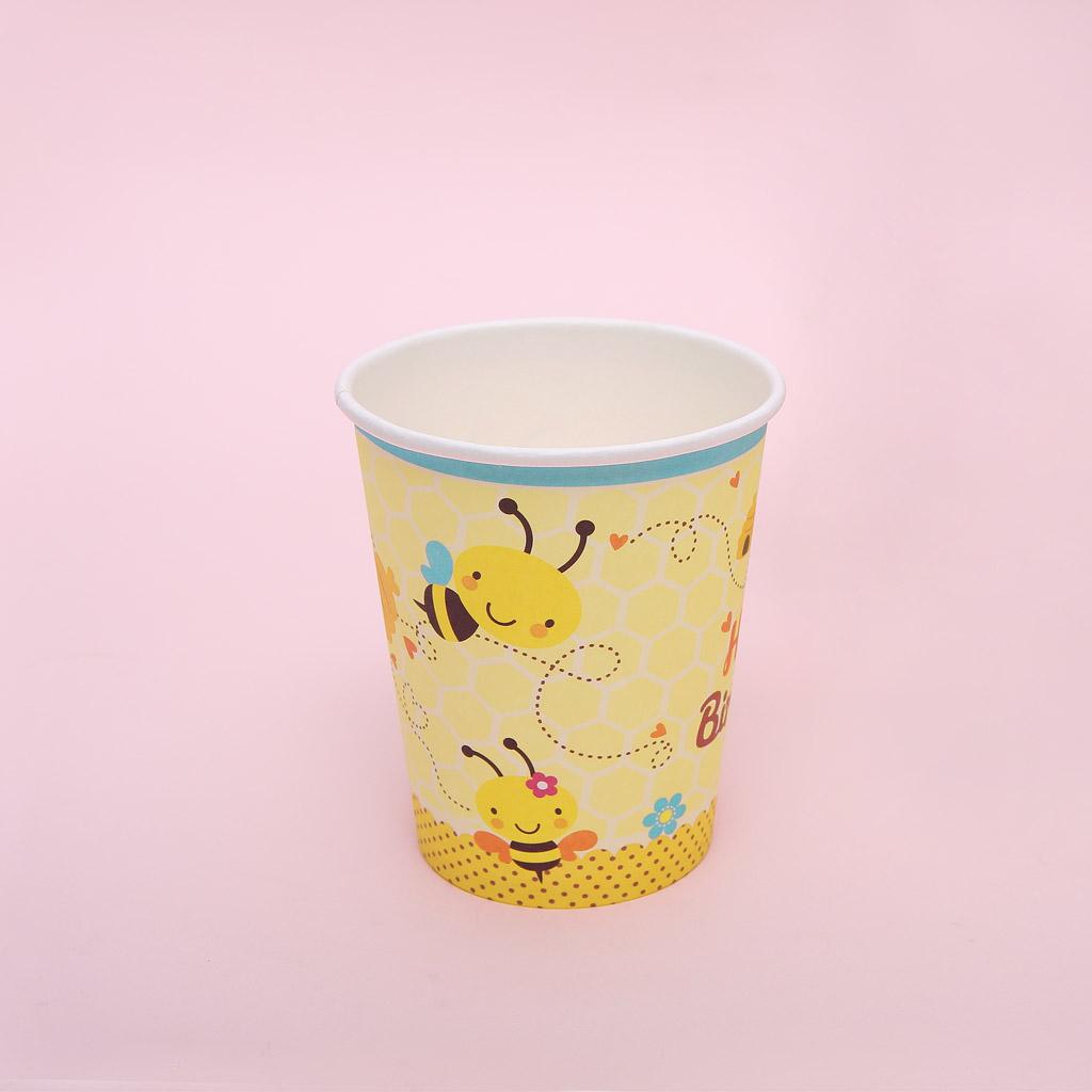 Pack of 10pcs Honeybee Paper Disposable Cups Party Tableware Baby Shower