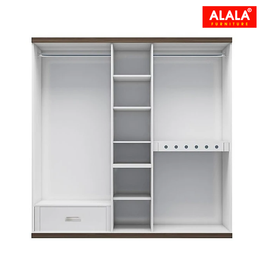 Tủ quần áo ALALA267 gỗ HMR chống nước - www.ALALA.vn - 0939.622220