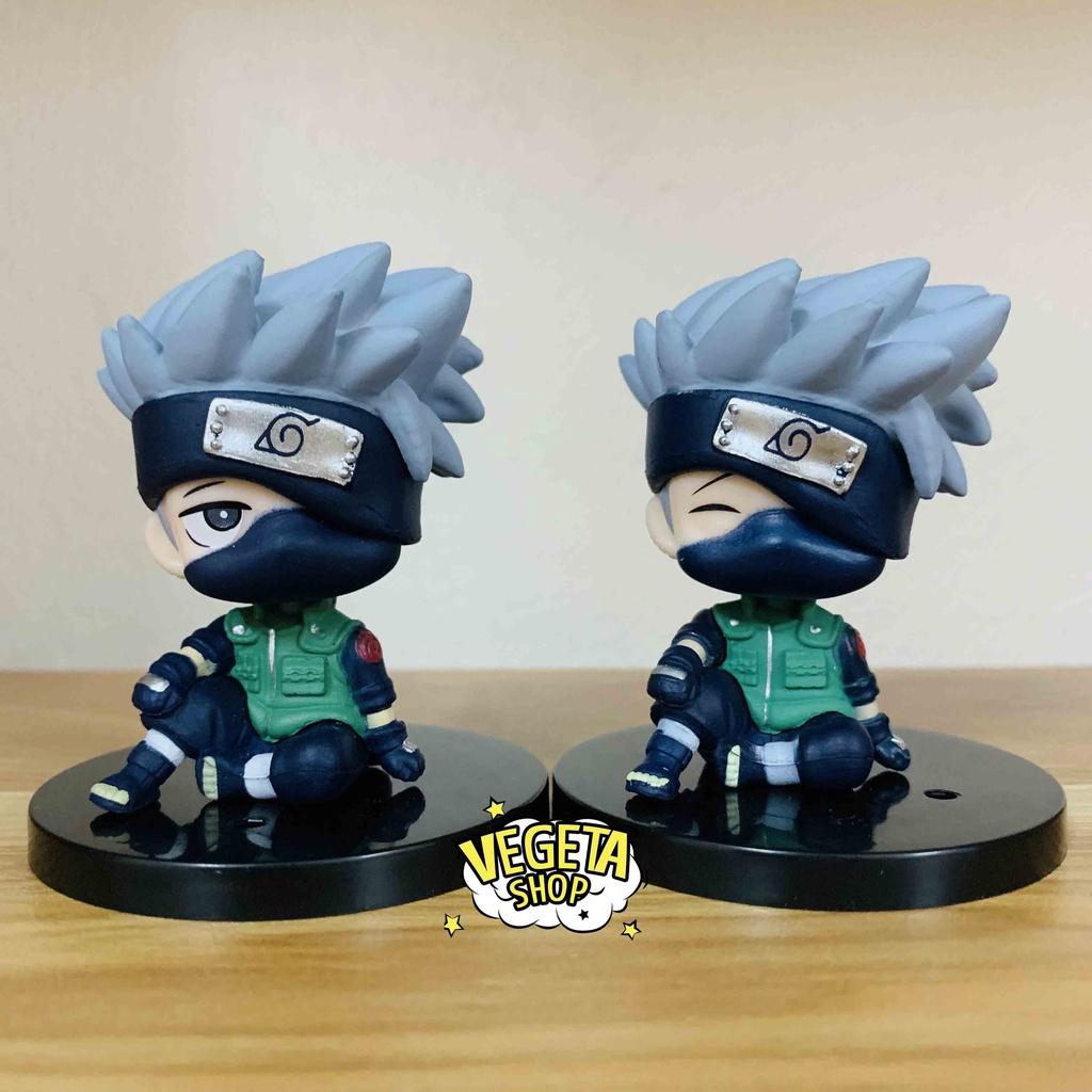 Mô hình Naruto - Uchiha Itachi Uchiha Sasuke Uzumaki Naruto Hatake Kakashi tạo dáng ngồi - Cao 7cm