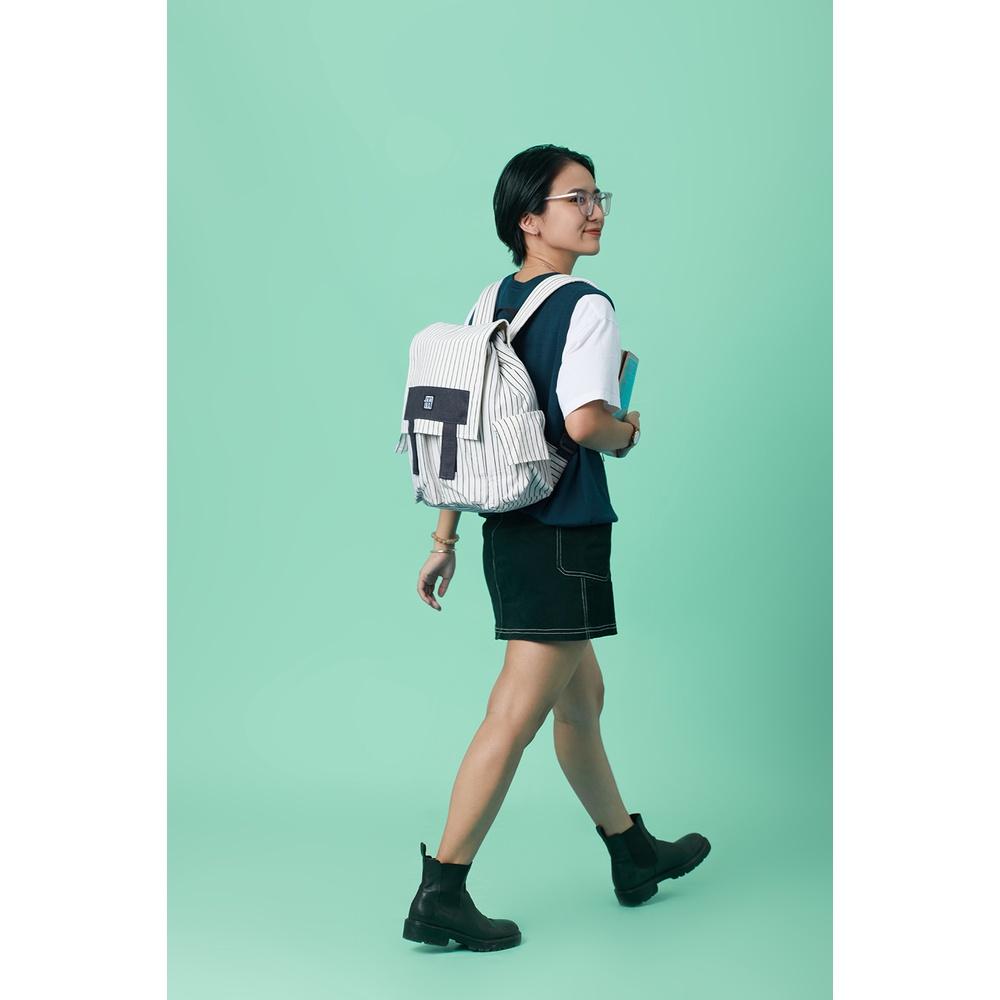 Balo thời trang đi học nhiều ngăn nhỏ gọn vải canvas Mini Pocket Backpack JAMLOS