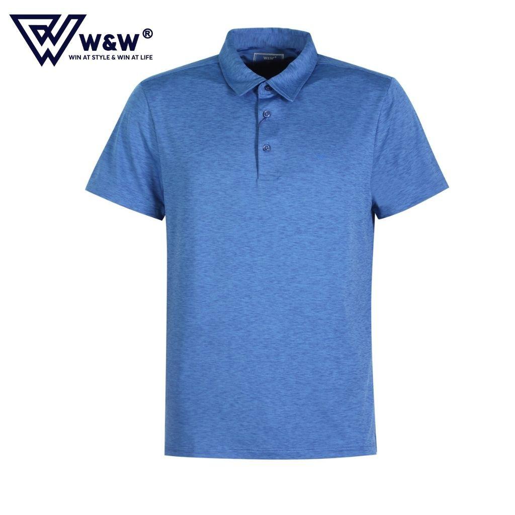 Áo Thun Polo Nam W&amp;W Dáng Regular Fit- Cổ Bẻ Đức Thiết Kế Ba Cúc Cài Ngắn Tay, Chất Liệu Thoáng Mát WPO75R