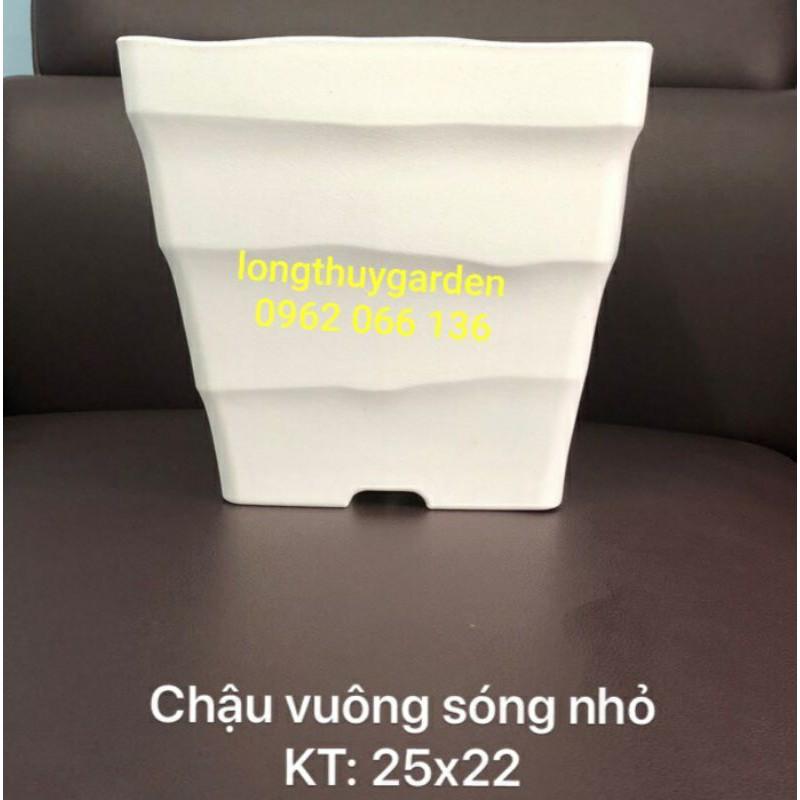 Chậu vuông sóng kt 25x22