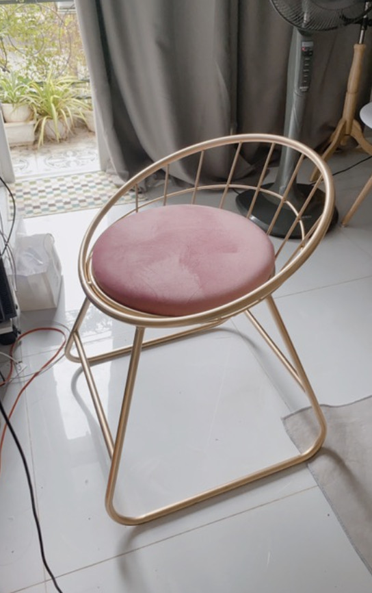 Ghế bàn trang điểm cao cấp RIBO HOUSE khung kim loại sơn tĩnh điện trang trí phòng ngủ phòng khách ban công RIBO55